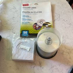 CD-R Stack, Paper CD Sleeves And CD/DVD Labels