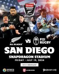 2 Tics New Zealand All Blacks Vs Fiji Rugby Snapdragon Stadium 07/19/24