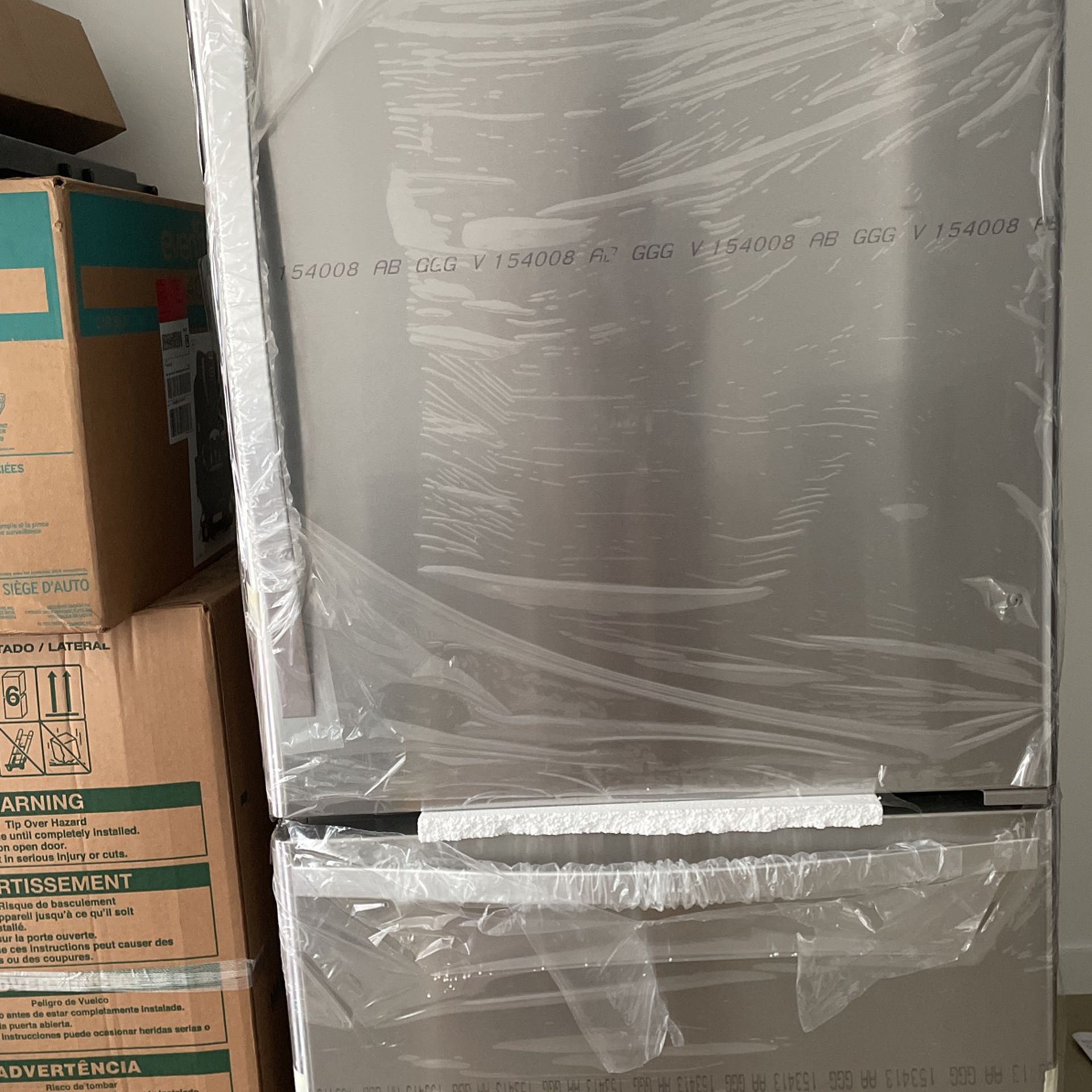 Brand New Whirlpool - 21.9 Cu. Ft. Bottom-Freezer Refrigerator - Stainless steel