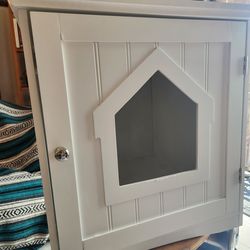 Hidden Litter Box Enclosure End Table Crate Box for Cat