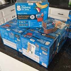 6 Boxes Of Baby Food 