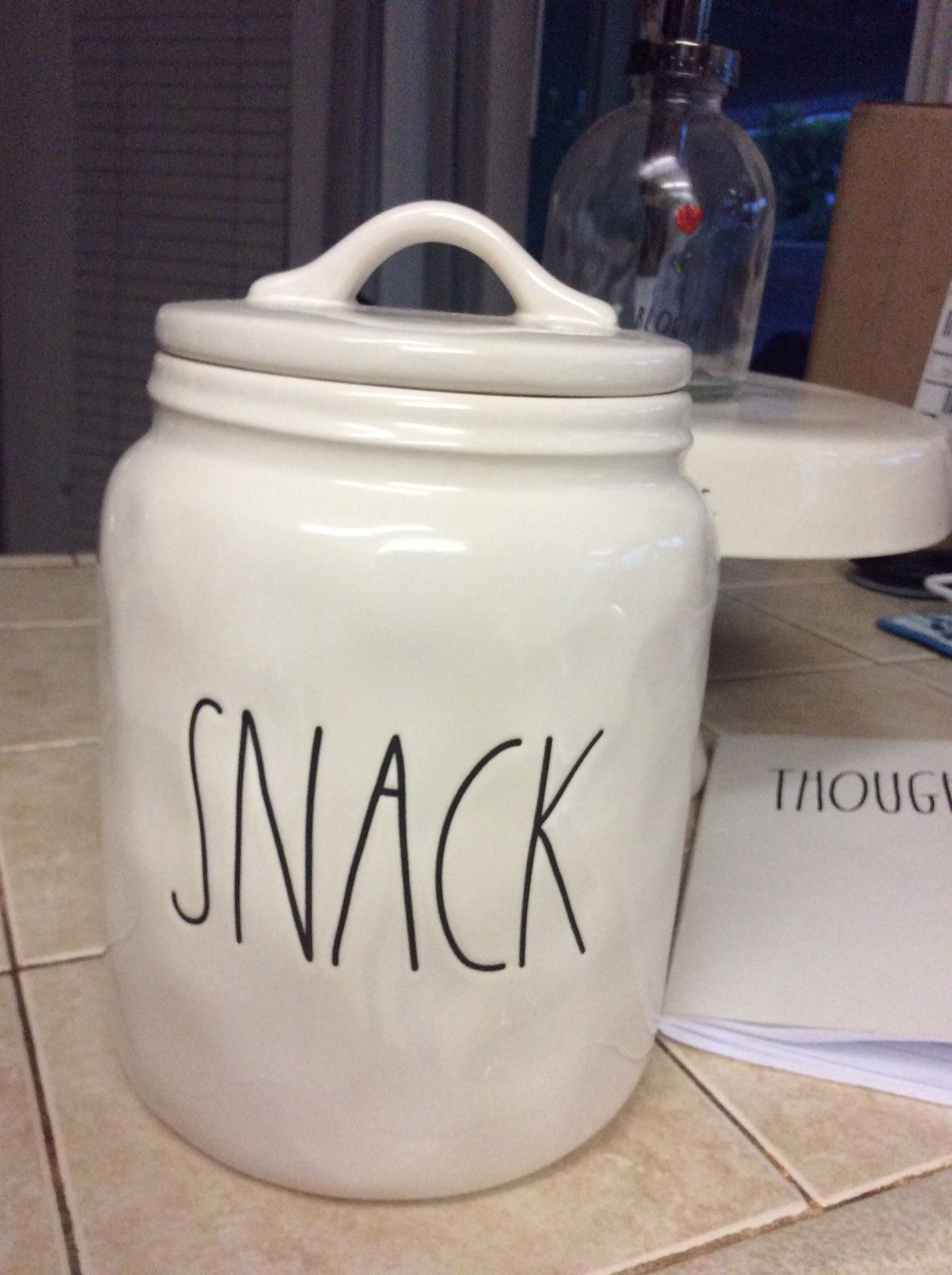 Rae Dunn Snack canister ( up for trade only)
