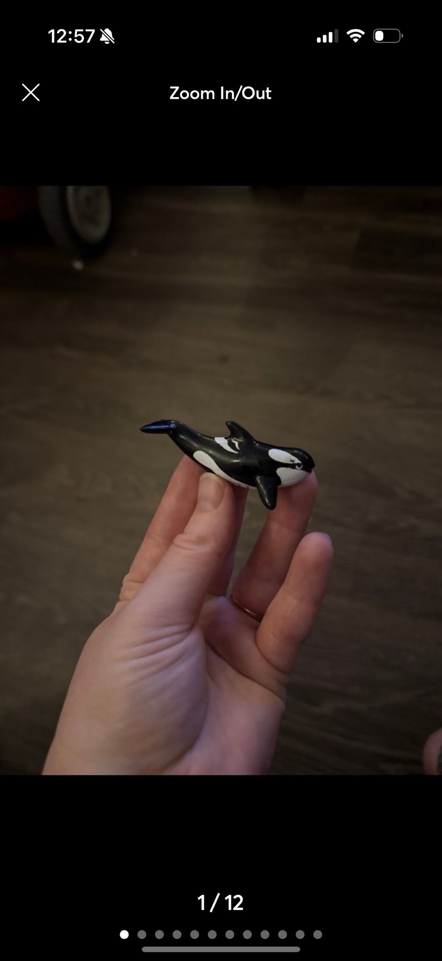Vtg 1995 Free Willy “Little Spot” Orca Killer Whale mini pvc Figure Toy