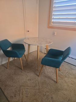 Mid century Table and two chairs