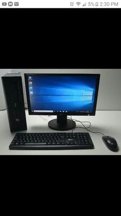 Refurbished desktop computer Windows 10 Office 365 Wi-Fi internet access Comes with a monitor, keyboard, mouse, and all cords