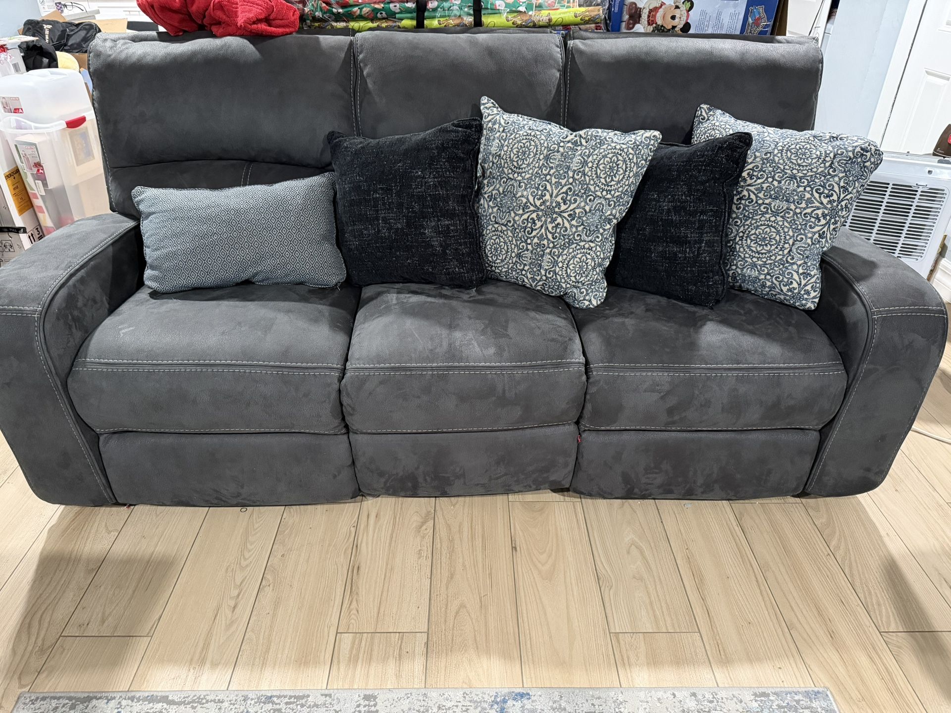 Manual Reclining Sofa, Loveseat and