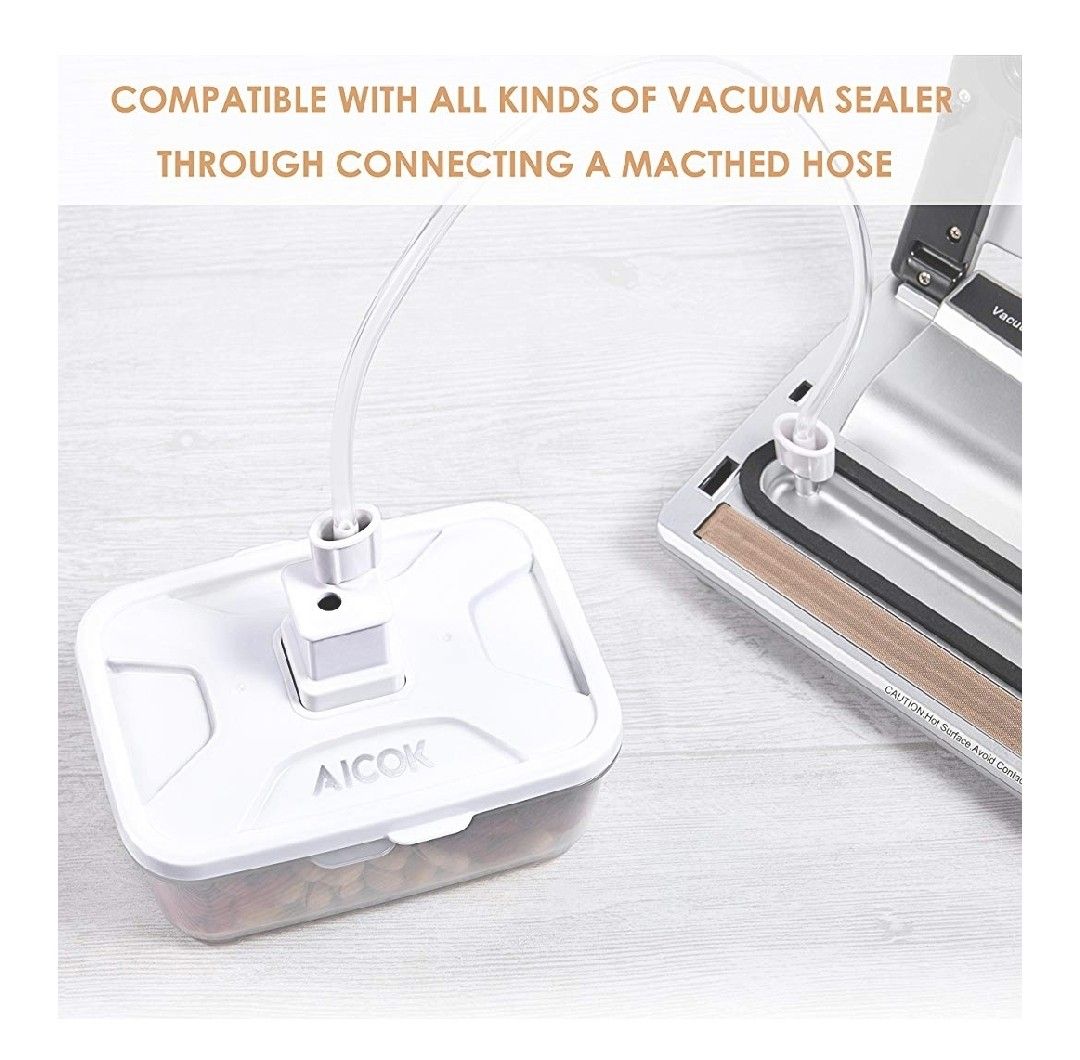 Food Storage Container Compatible with All Most of Vacuum Sealers