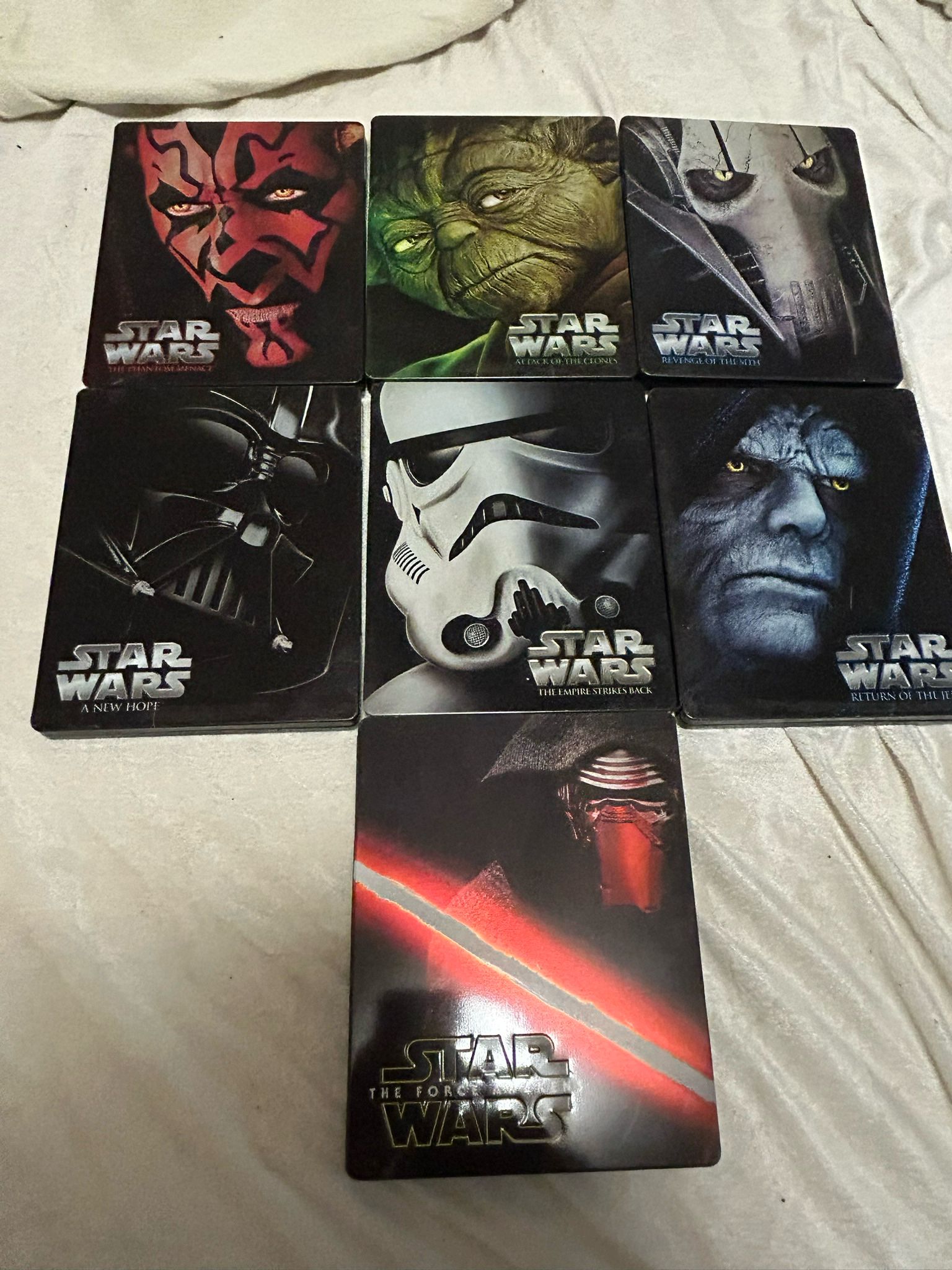Star Wars Trilogy Remastered Full Set A New Hope - The Force Awakens 7 Movie Set