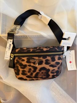 Michael Kors Leopard Print Cross-body Belt bag