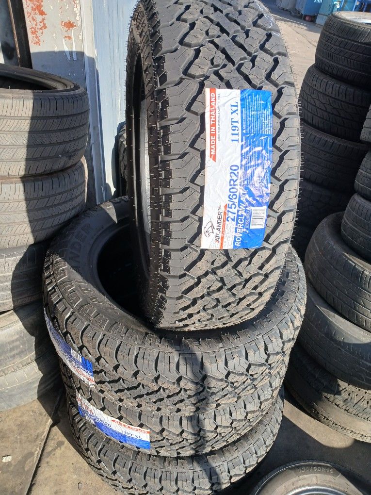 4 New Tires Installed/ 4 Llantas Nuevas Instaladas 275/60/20 Atlander AT Tires