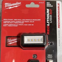 600 Lumens LED REDLITHIUM USB Low-Profile Hard Hat Headlamp