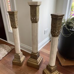 3 Tall Candle Holders 32’ and two 28’