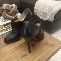 Christian Louboutin Leather Button Ankle Boots