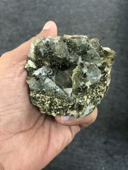 Epidot Quartz cluster