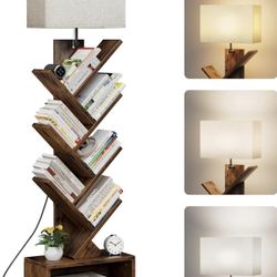Tree Lamp And  Bookshelf 