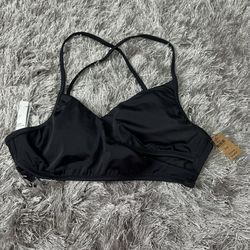 Victoria Secret PINK Body Wrap Bikini Top Black Size M NWT