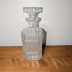 Vintage  Glass Whisky Decanter Crystal