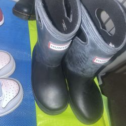 Ash Black , Hunter Boots Sz 6 