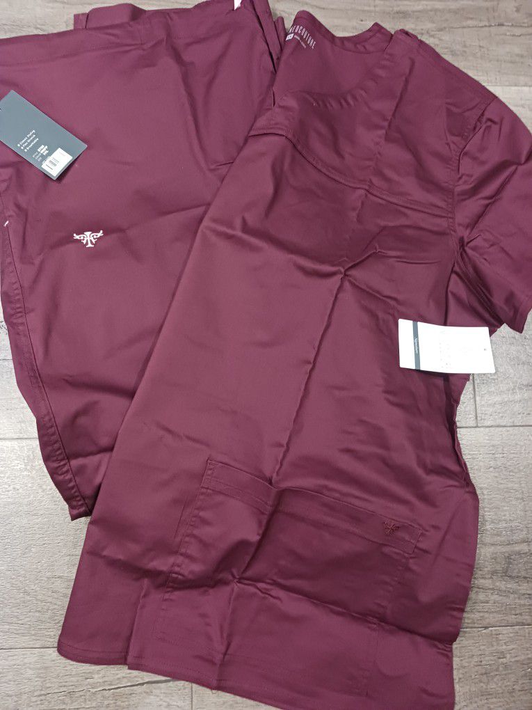 Wine SIZE 3XL MED COUTURE MEDICAL SCRUB SET 