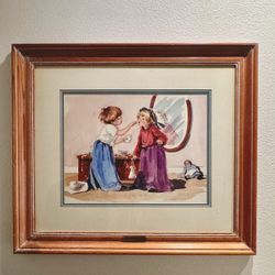 Jeanne Down Original Framed Painting (2ft X 2.3ft)