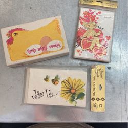 Vintage Recipe Cards and Party Invitations