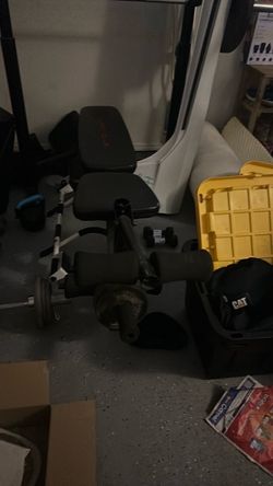 Weight bench with weights