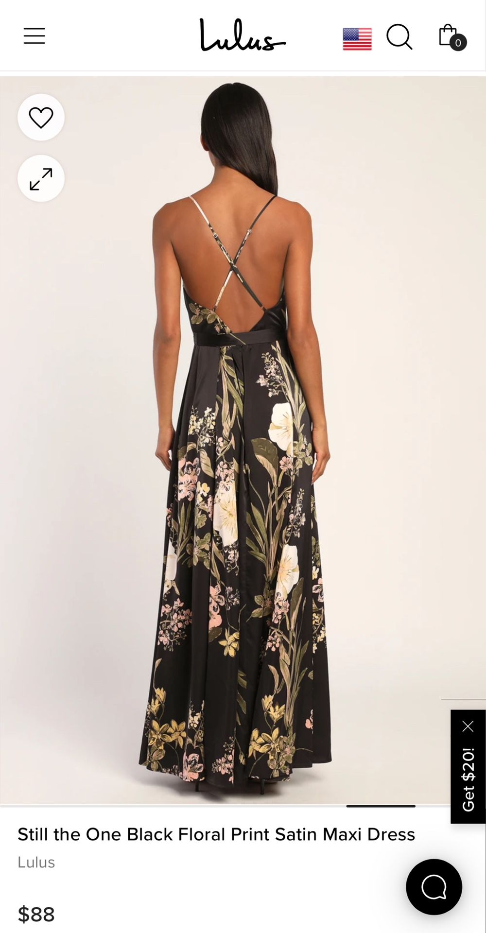 LULU Floral Black Dress (summer Elegant)