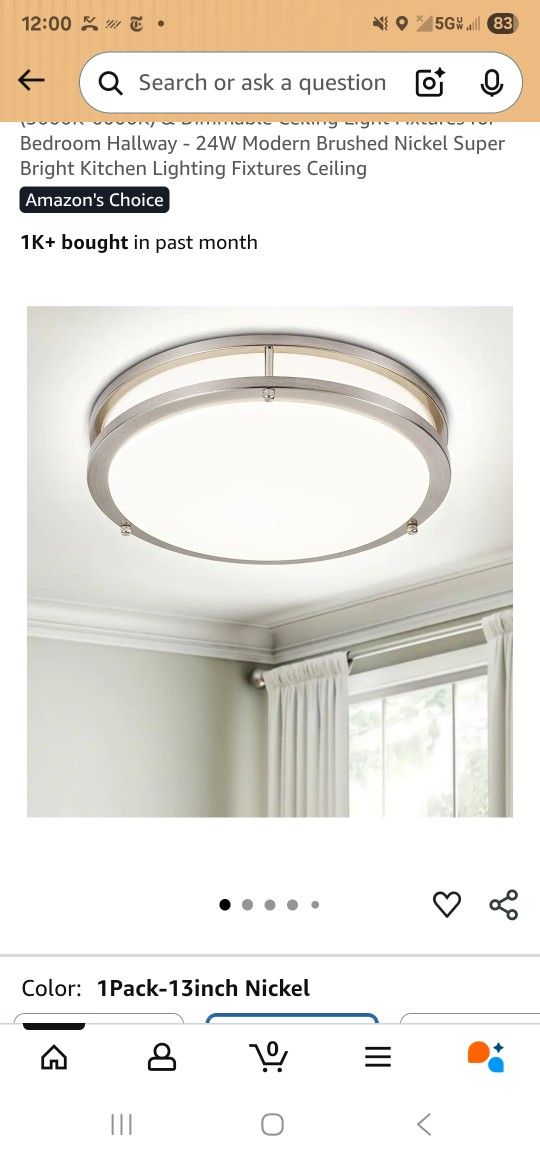 (2) LED Ceiling Light Fixtures