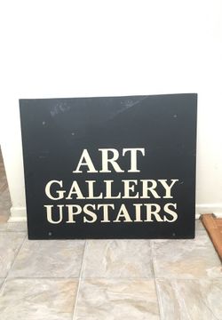 Vintage art gallery sign