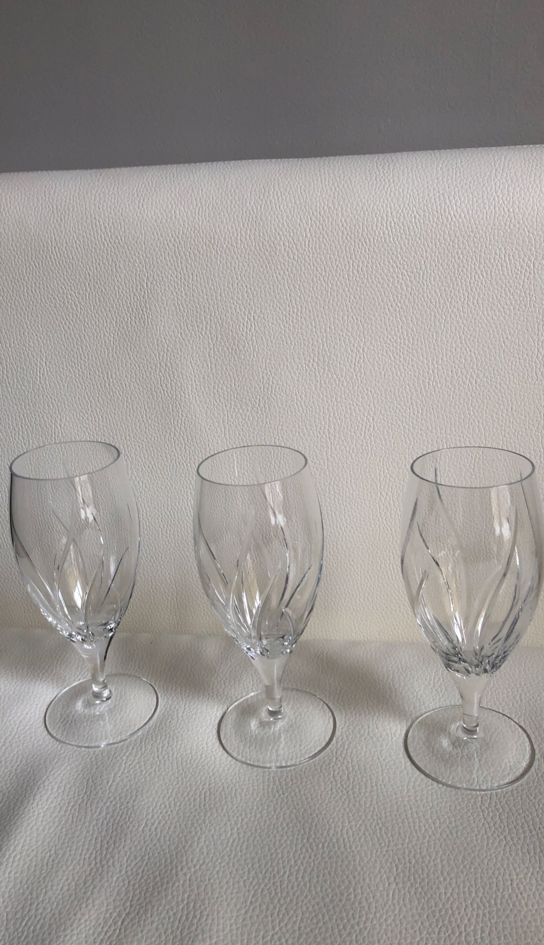 3 Fine Crystal Glasses