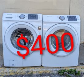 SAMSUNG XL CAPACITY WASHER 4.5cuft  AND ELECTRIC DRYER 7.4cuft. WORKS PERFECT WITH 45 DAYS WARRANTY