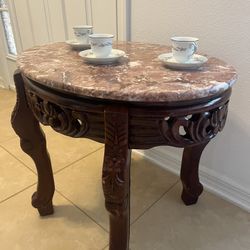 Gourgeous Coffee Table with Red Marble