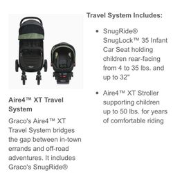 Graco Aire4 XT Stroller and Car Seat