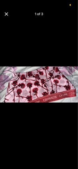 Calvin Klein one women’s sheer mesh pink roses bra size large