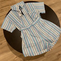 LA LUNE vintage mixed stripe Women’s 2 piece Set