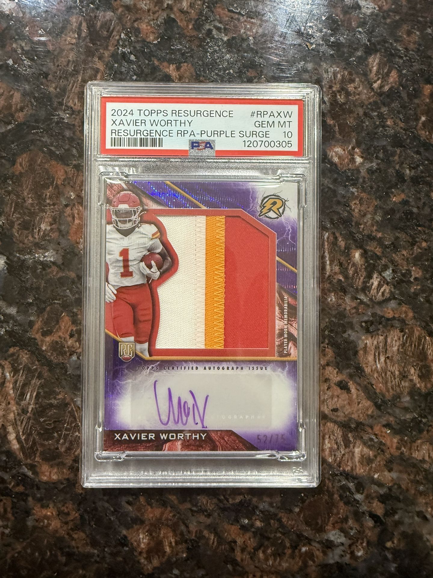 Xaiver Worthy Kansas City Chiefs PSA 10