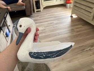 Handcrafted Wooden Swan