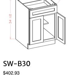 Base cabinet - white shaker