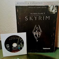 PS3 skyrim game + OFFICAL guide
