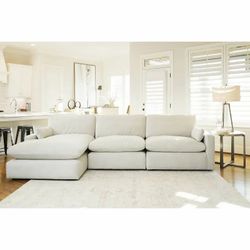 Light Grey Sophie Right Chase 3 piece Sectional-Ashley Furniture