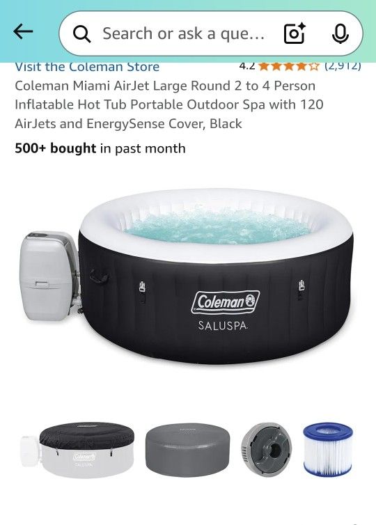 Salus Spa Airjet Portable Hot Tub 2 - 4 Person Regular $550.00