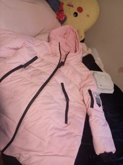 pink winter jacket