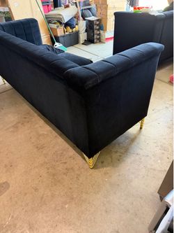 Black Sofas w/gold accents