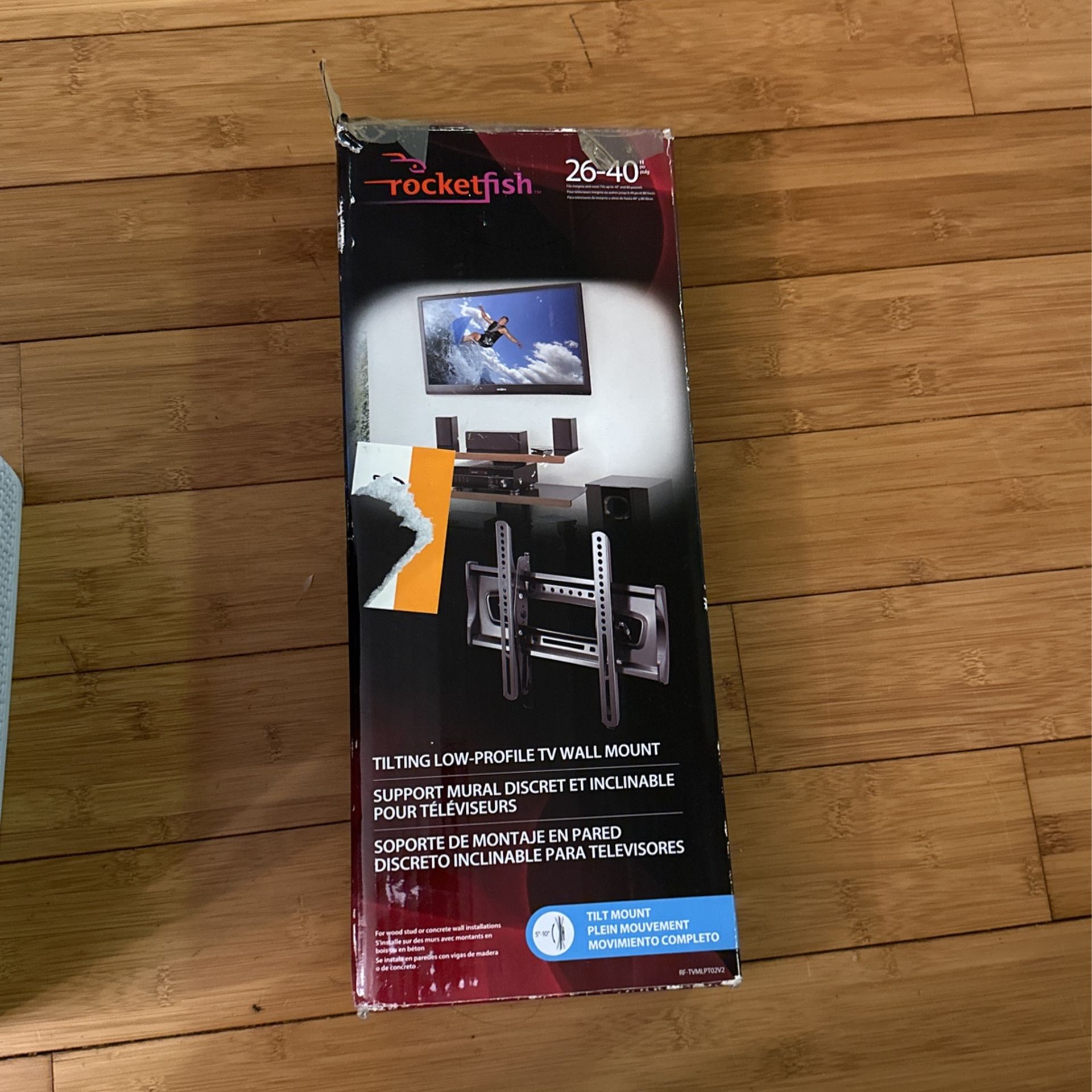 Rocket Fish Tilting Low Profile Tv Wall Mount 26 To 40 Inch Tv