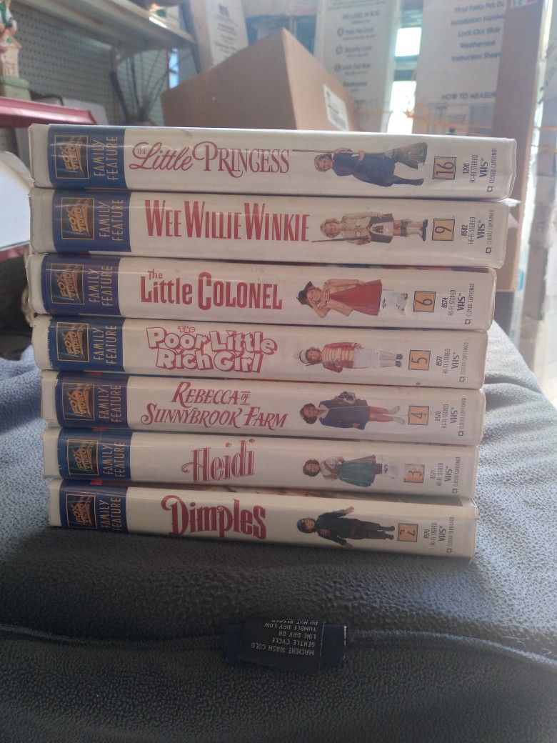 Shirley Temple Various VHS Tapes