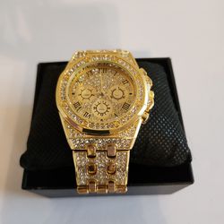 14k Gold Plated Stainless Steel Watch