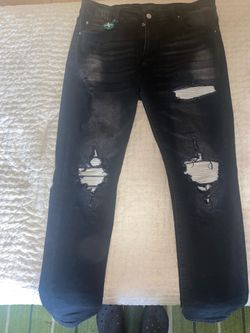 black Amir white patch jeans size 36