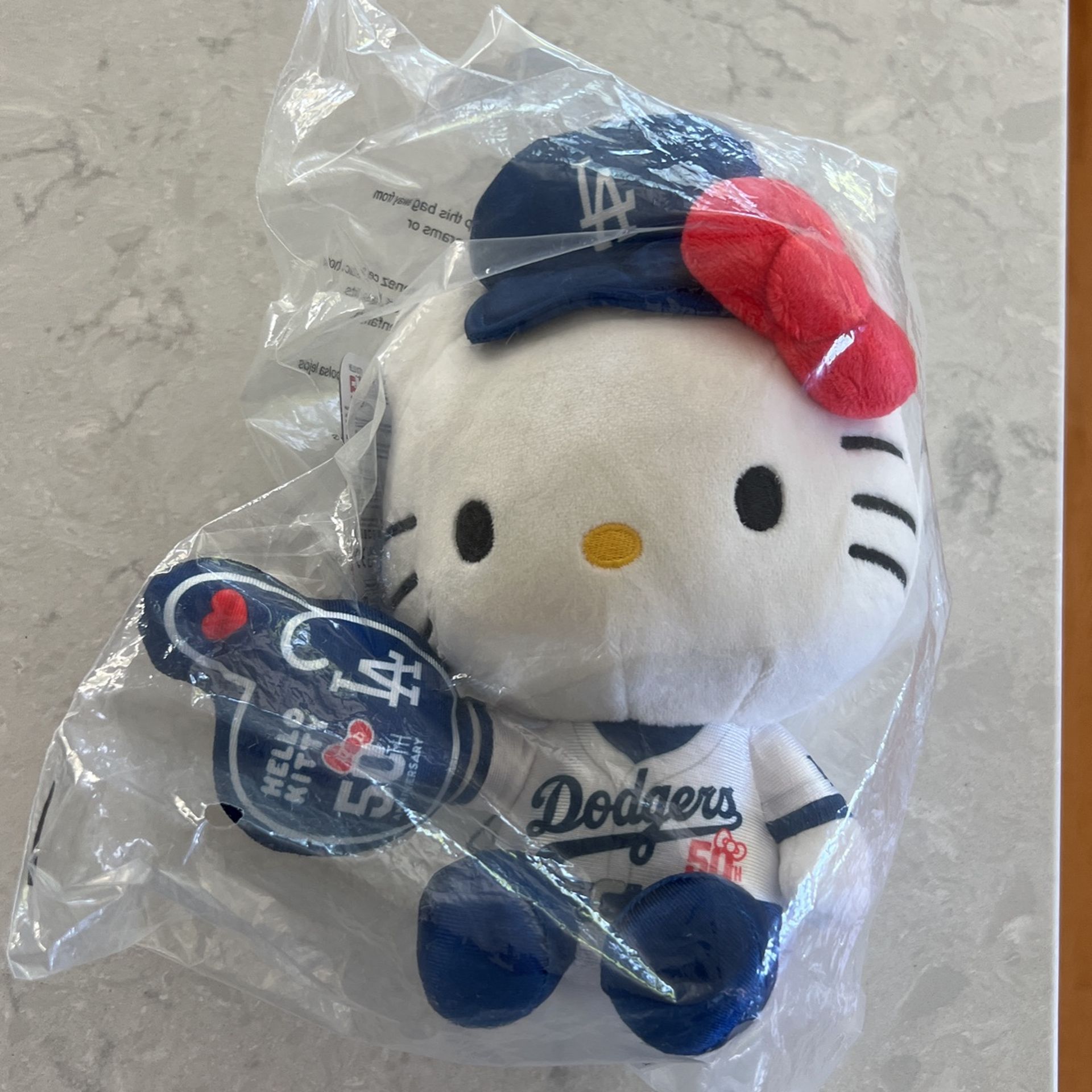 Dodgers Hello Kitty Los Angeles Plush Doll 2024 SGA 50TH