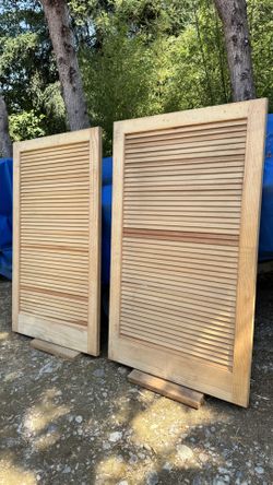 Large Wood Louver Vent / Matching Pair