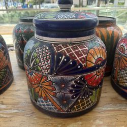 Mexican Talavera pottery water dispenser